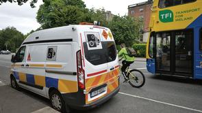 Which side does the speed camera van work on?
