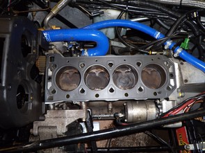 Head gasket failure.